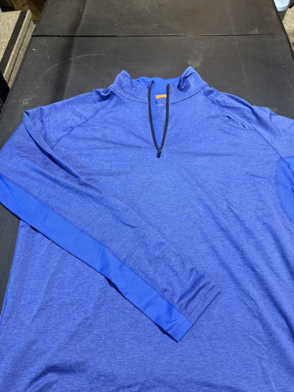 Brooks Run Happy Men's 1/4 Zip Running Pullover Royal Blue Size L